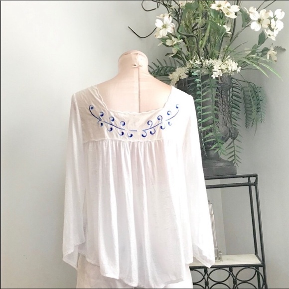 Free People soft white cotton top - Picture 3 of 6